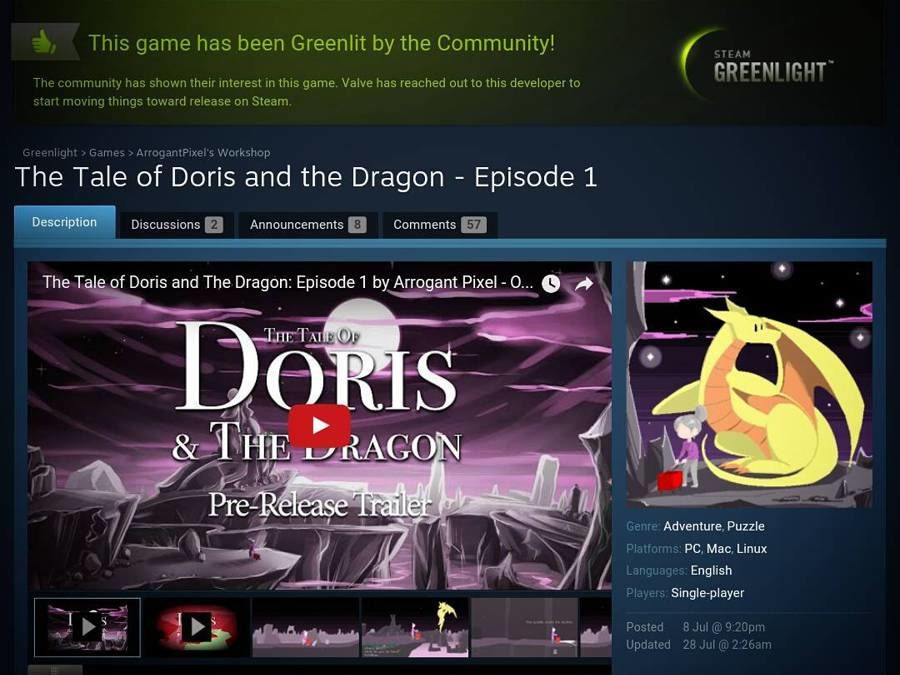 Doris and the Dragon has been Greenlit! Thank you so much!